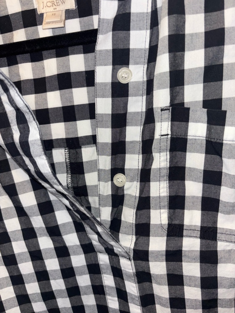 J. Crew B&W Buffalo Plaid Shirt Dress - Picture 6 of 14